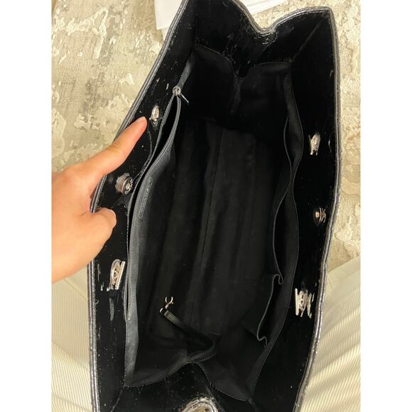 CHANEL Matelasse Enamel Silver Chain Shoulder Bag Authentic - Picture 7 of 14